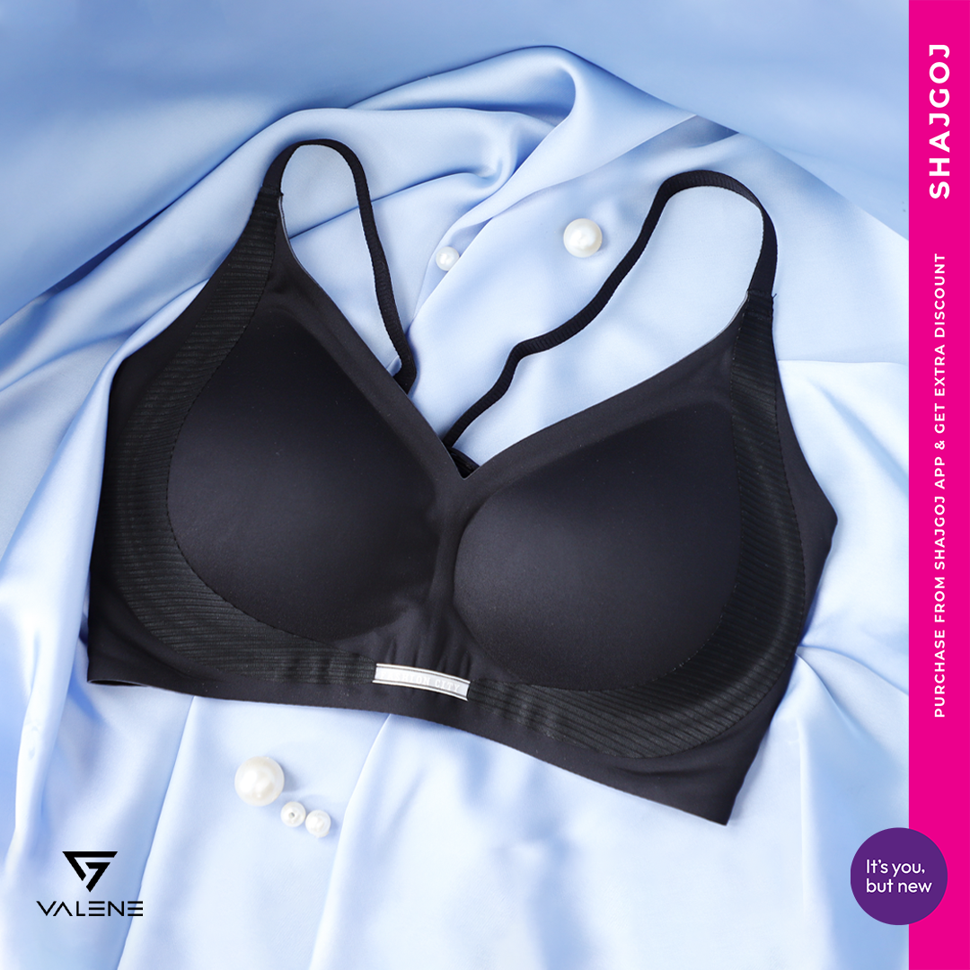 Valene Black Wireless Comfort Bra